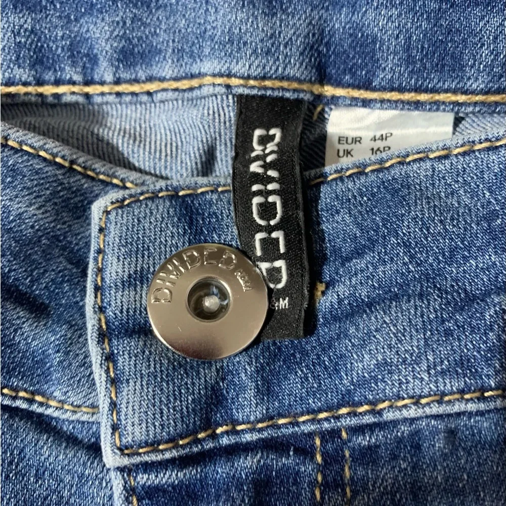 H&M Skinny Mid Rise Jeans skinny blue jeans Size UK16 - Picture 2 of 4